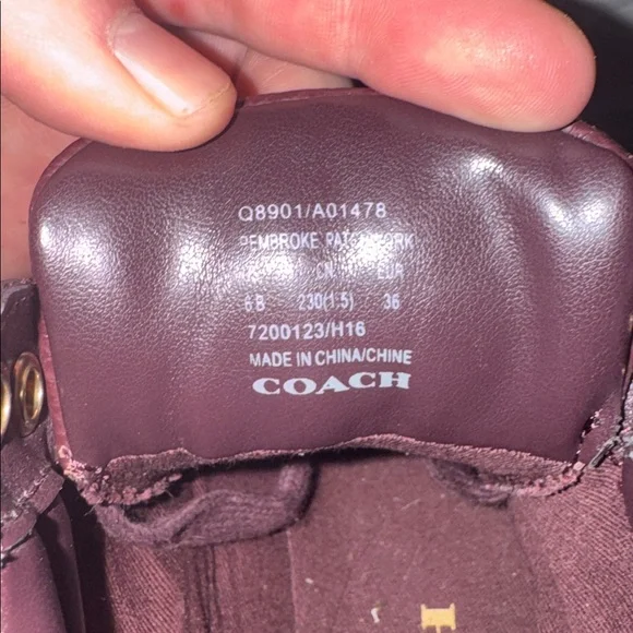 COACH - Women’s 6 caiman leather and suede booties - Picture 2 of 4